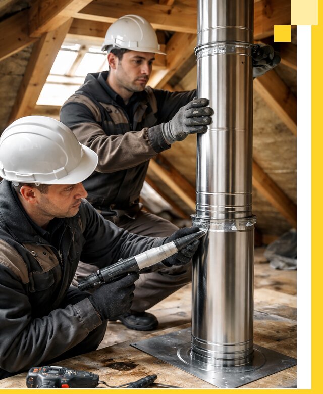 Монтаж дымоходов для каминов в Волжском с гарантией качества