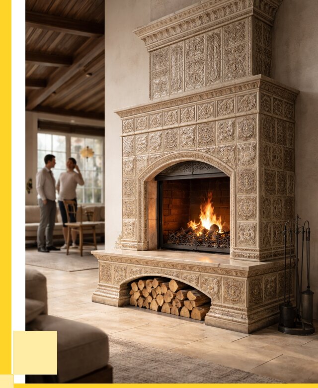 Купить изразцовый камин в Волжском от 253250 р. | ЭриданВлж