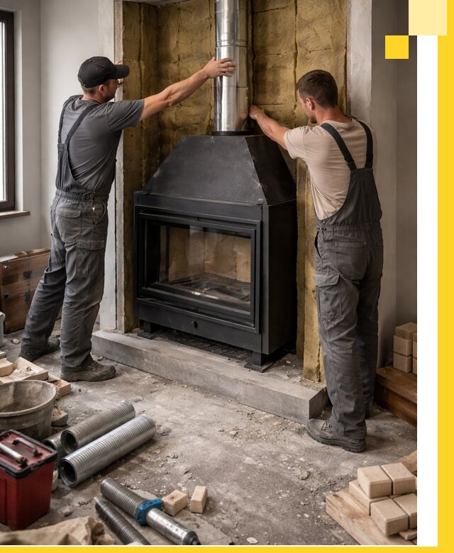 Изготовление и монтаж закрытых каминов в Волжском под ключ