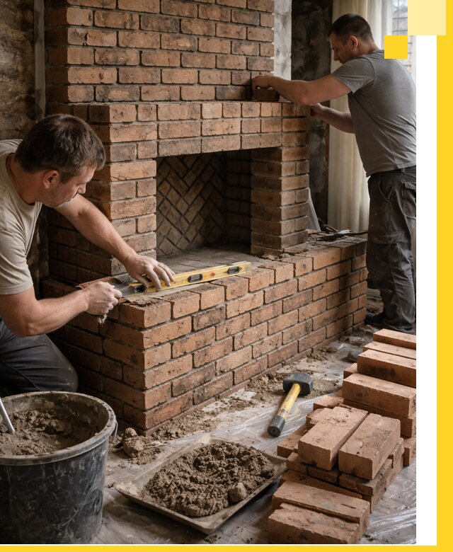 Изготовление и установка кирпичных каминов в Волжском