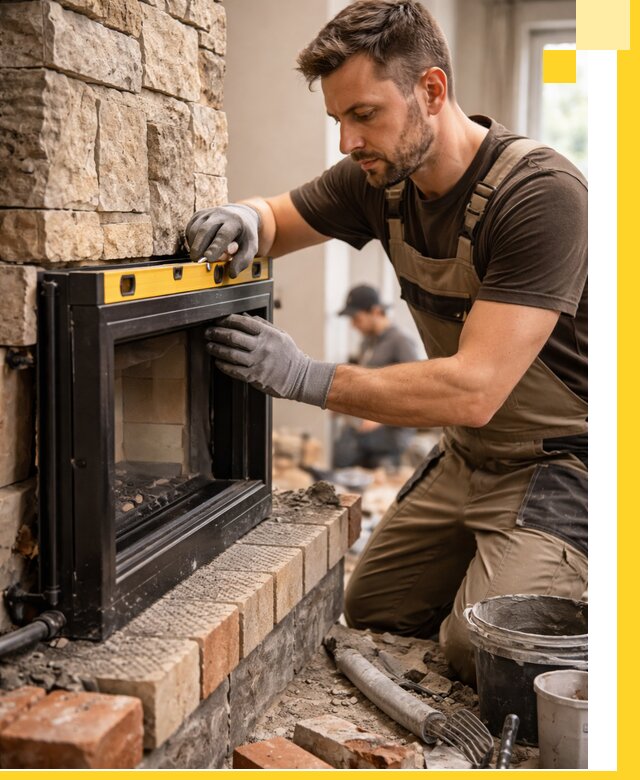 Дровяные камины под ключ в Волжском: монтаж, обустройство