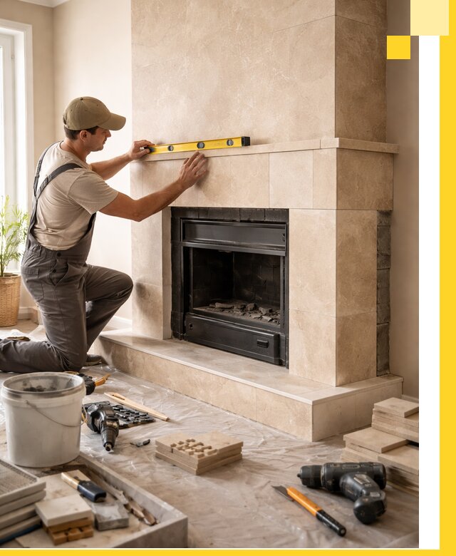 Установка и монтаж каминов в частном доме под ключ в Волжском