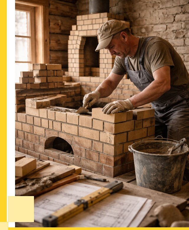 Кладка печей из кирпича в Волжском цены от 30390 р. - ЭриданВлж