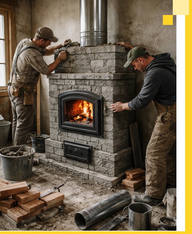 Производство, поставка и монтаж дровяных печей в Волжском