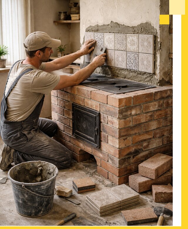 Печи с плитой на заказ монтаж гарантия и сервис в Волжском