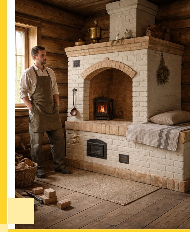 Русские печи с лежанкой под ключ в Волжском от 151950 р. ЭриданВлж