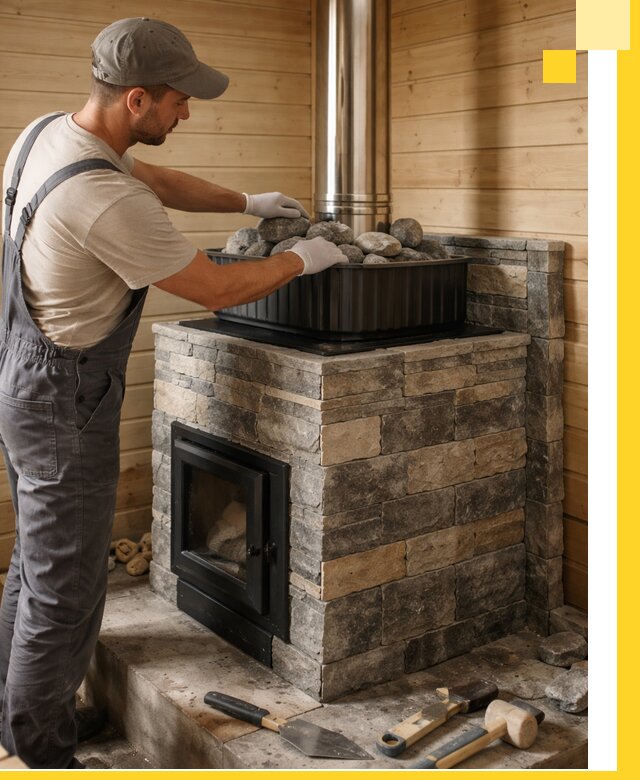 Печи для парной в Волжском, производство, монтаж и обслуживание