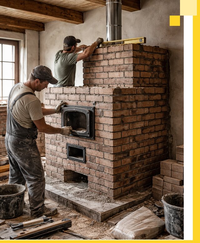 Печи для загородного дома под ключ в Волжском — монтаж и сервис