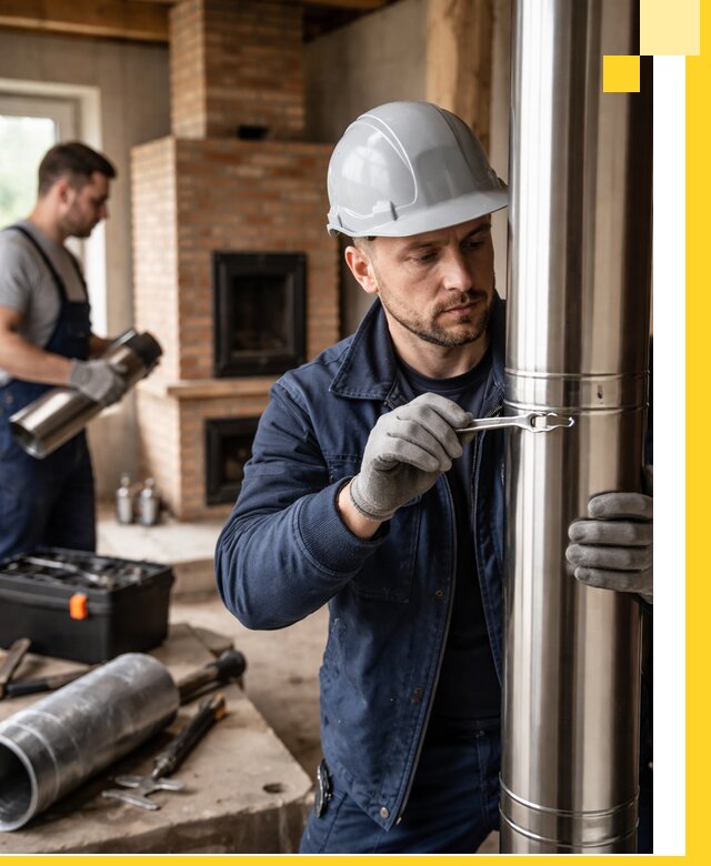 Профессиональный монтаж дымоходов для печей в Волжском