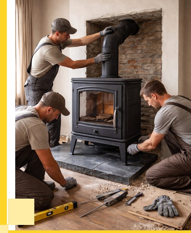 Монтаж печи камина в частном доме в Волжском от 25325 р. | ЭриданВлж