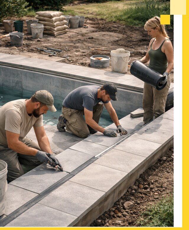 Строительство и монтаж уличных бассейнов под ключ в Волжском