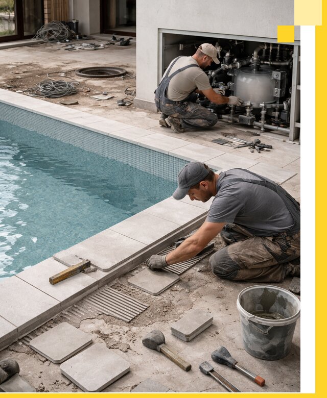 Строительство и монтаж бассейнов в коттедже в Волжском