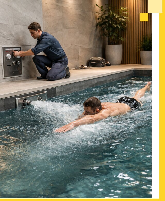 Проектирование и монтаж бассейнов с противотоком в Волжском