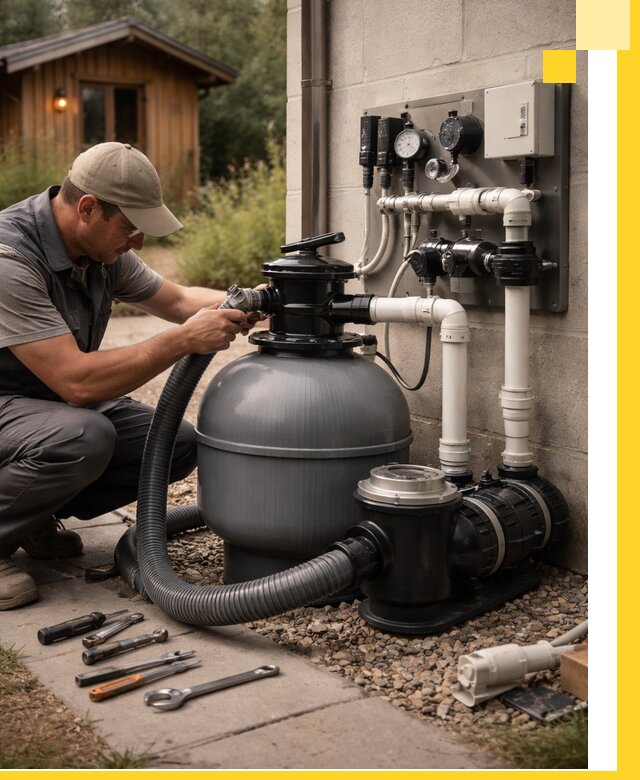 Продажа и монтаж фильтров и насосов для бассейнов в Волжском