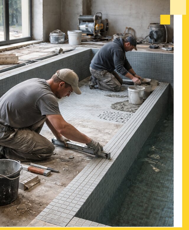 Строительство бассейна в частном доме в Волжском под ключ