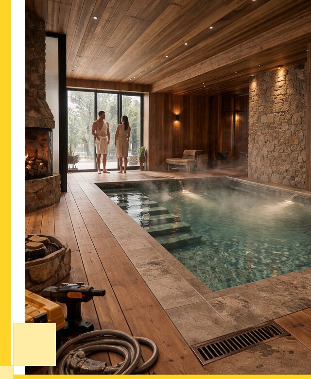 Проекты бань с бассейном под ключ в Волжском от 75975 р., ЭриданВлж