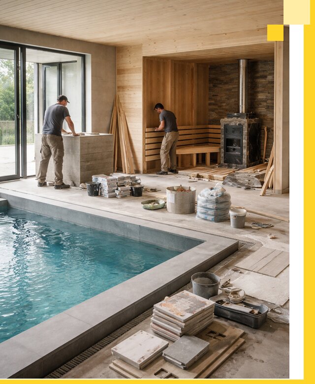 Проектирование и строительство бань с бассейном в Волжском