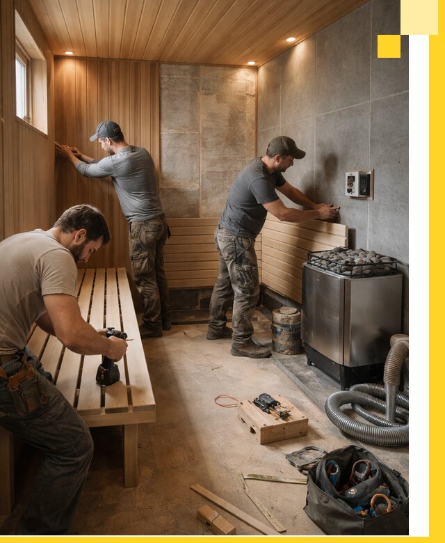 Сауны под ключ в Волжском, проектирование, строительство, отделка