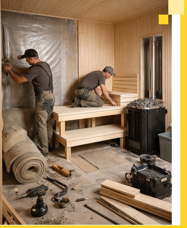 Проекты саун под ключ в Волжском дизайн и строительство