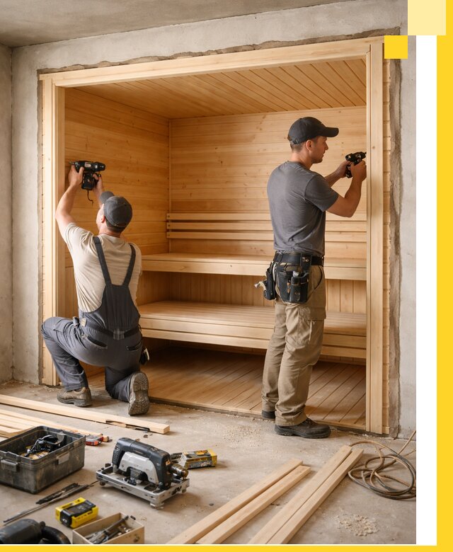 Монтаж саун под ключ в Волжском — проектирование и установка