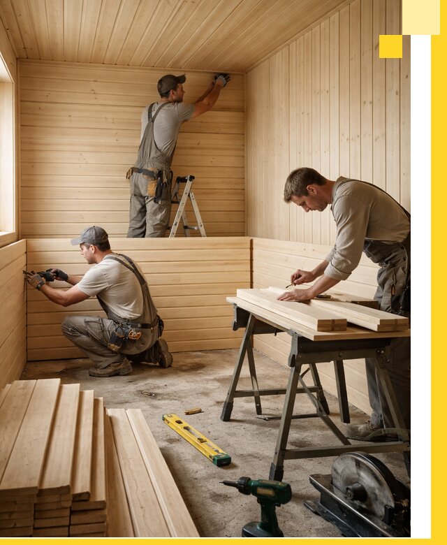 Обшивка саун в Волжском из натуральной древесины под ключ