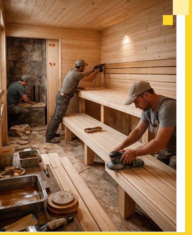 Профессиональная отделка бань в Волжском под ключ, с гарантией