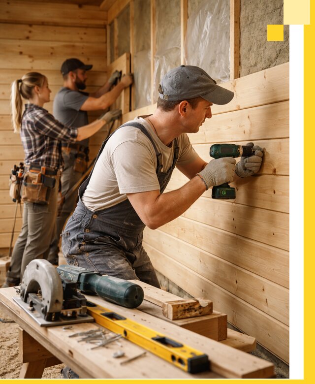 Обшивка бань под ключ в Волжском: отделка стен и потолков