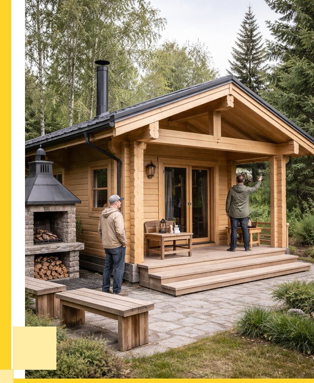 Деревянные бани под ключ в Волжском от 455850 р. | ЭриданВлж