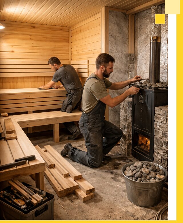 Дизайн и строительство интерьеров бань под ключ в Волжском