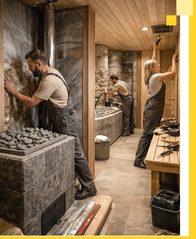 Строительство бань и SPA процедур в Волжском под ключ и отделкой