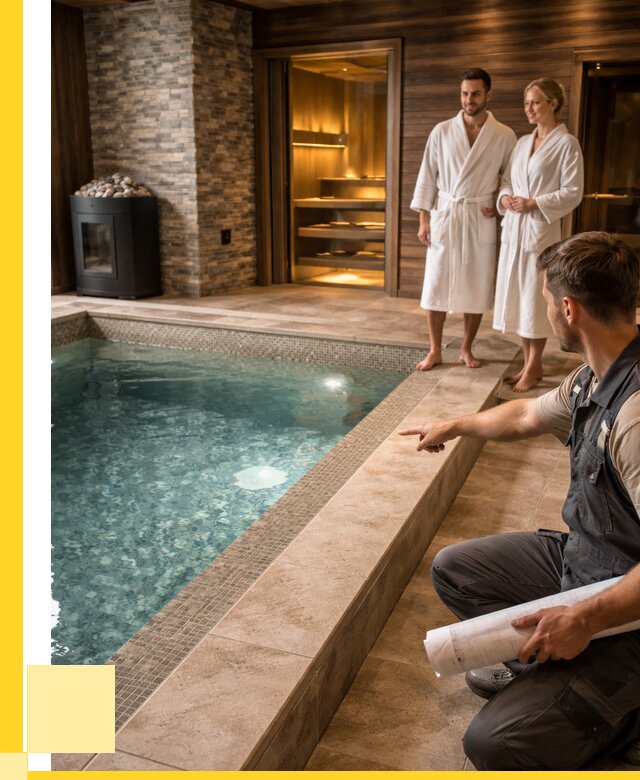 Проект бани с бассейном под ключ в Волжском от 65845 р. | ЭриданВлж