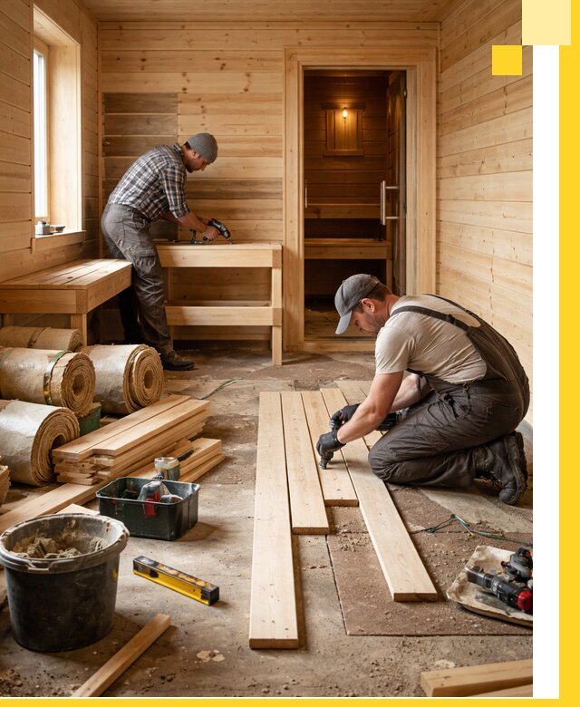 Индивидуальный проект бани с комнатой отдыха под ключ в Волжском