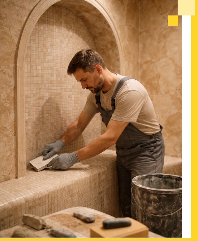 Профессиональная отделка хамамов с мозаикой под ключ в Волжском