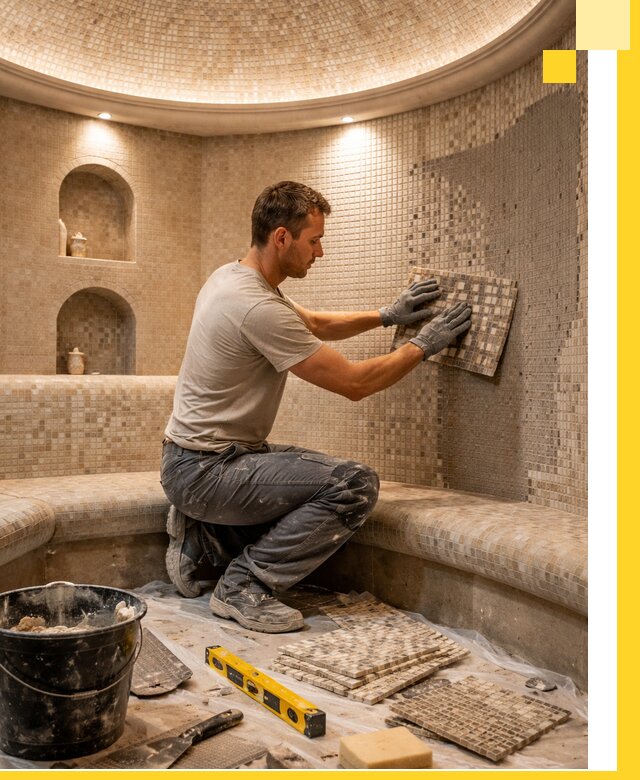 Устройство и монтаж домашнего хамама под ключ в Волжском