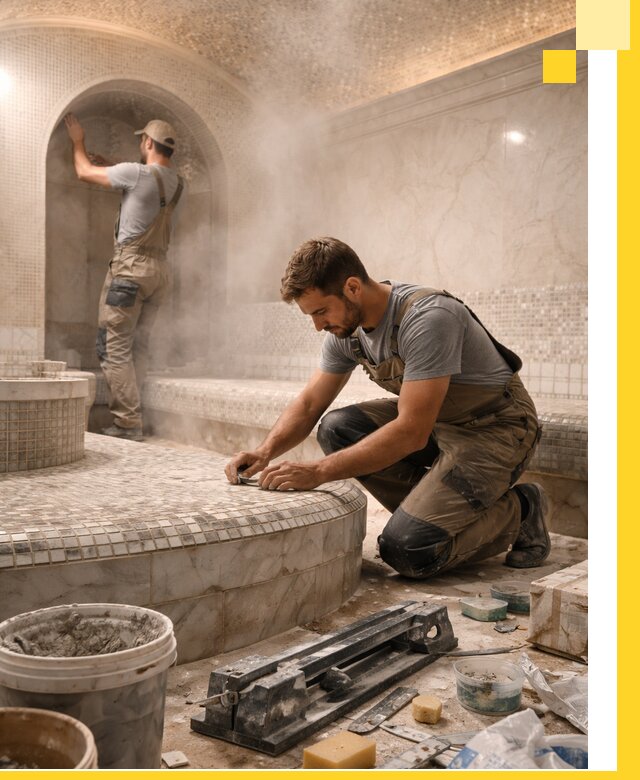 Профессиональный дизайн хамама и SPA под ключ в Волжском