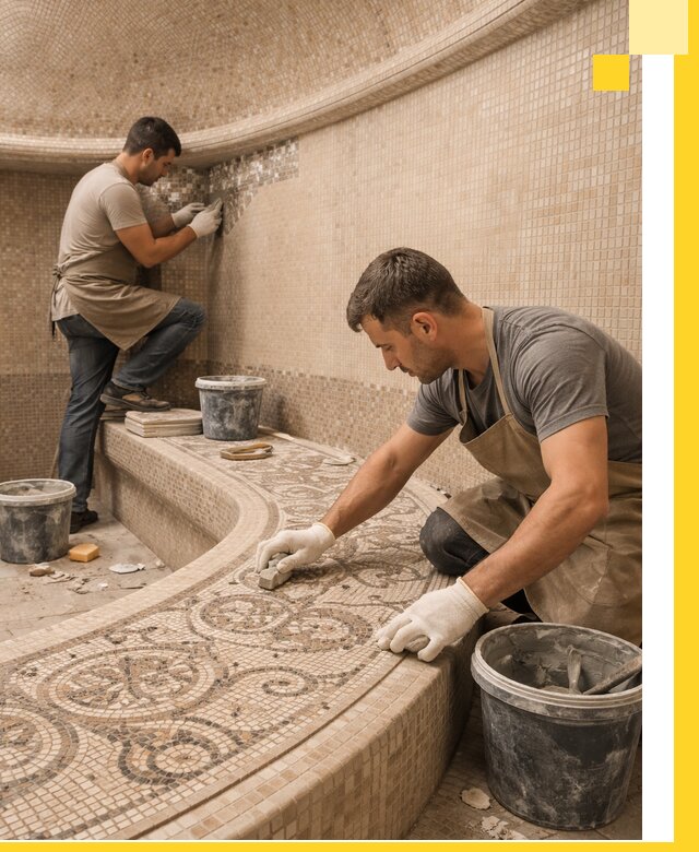 Плитка для хамама в Волжском, укладка, подбор и поставка