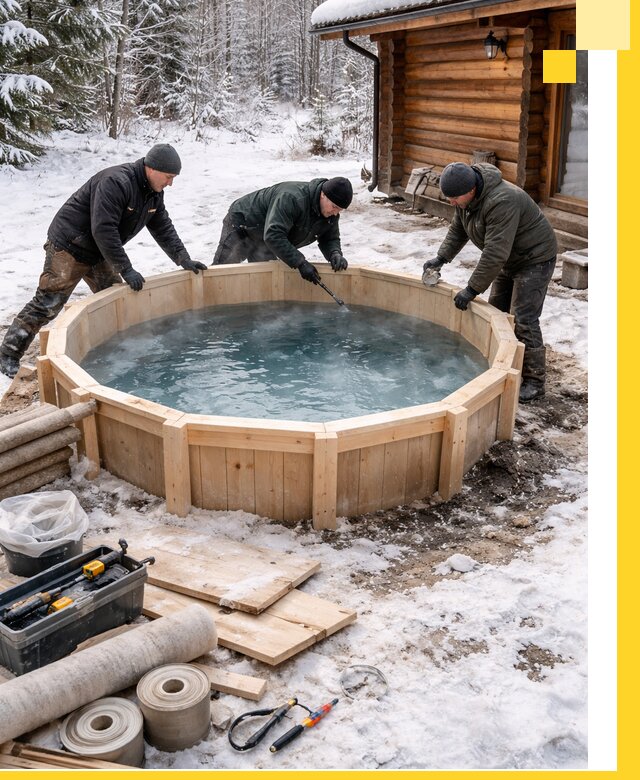 Изготовление и установка ледяных купелей под ключ в Волжском