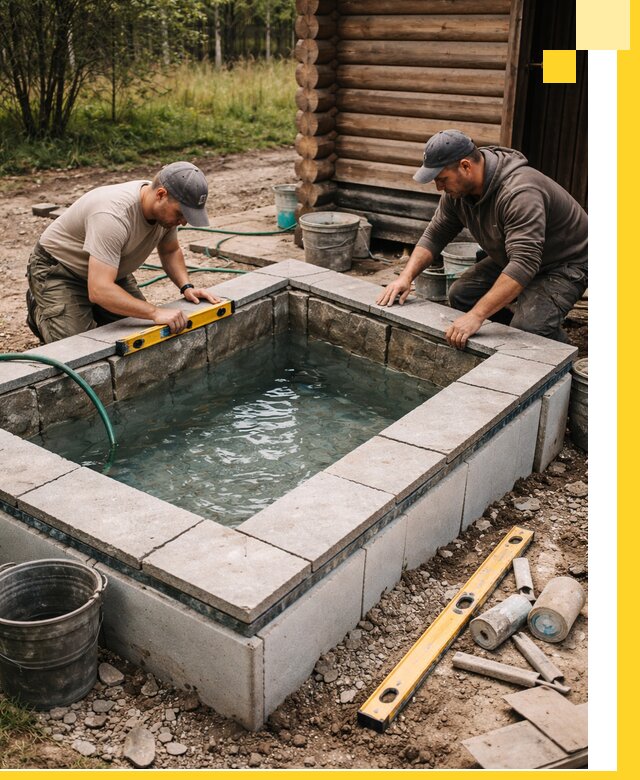 Изготовление и установка холодных купелей под ключ в Волжском